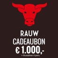 Cadeaubon van 1000 euro plus een thuisdiner van restaurant RAUW